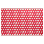 Pekingese Hund Silhouette Haustier Rot Stoff (Fat Quarter (45,7 x 55,9 cm))