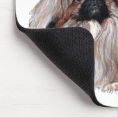 Pekingese Hund Stehend Mousepad (Ecke)