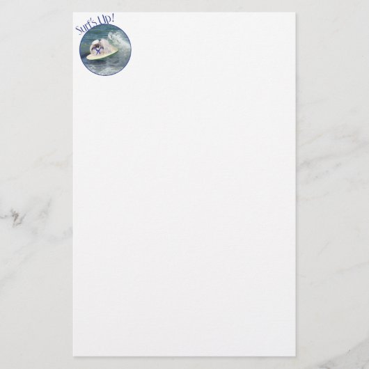 Pekingese Hund surfen Briefpapier (Vorderseite)