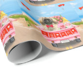 Pekingese Hund Valentinstag Lkw Herz Geschenkpapier (Rolleneckpunkt)