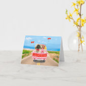 Pekingese Hund Valentinstag Lkw Herz Karte (Gelbe Blume)