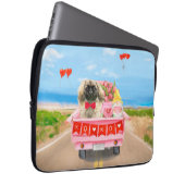 Pekingese Hund Valentinstag Lkw Herz Laptopschutzhülle (Vorne Rechts)