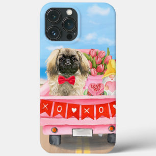 Pekingese-Hund Valentinstag LKW Herzen Case-Mate iPhone Hülle