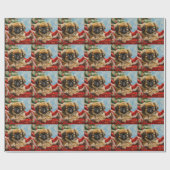 Pekingese Hund Weihnachten Geschenkpapier (Flach)