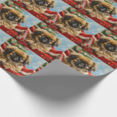 Pekingese Hund Weihnachten Geschenkpapier (Ecke)