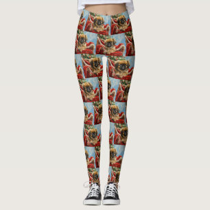 Pekingese Hund Weihnachten Leggings
