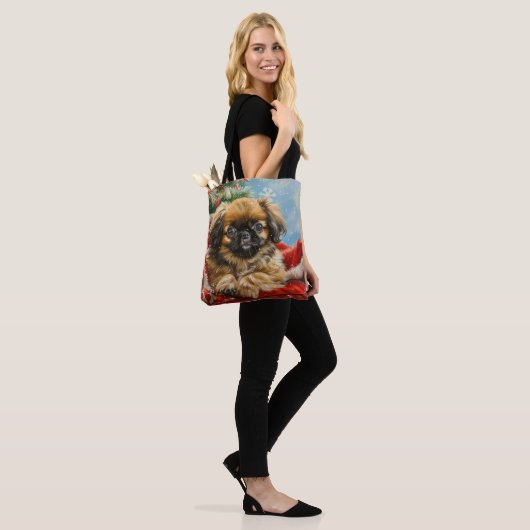 Pekingese Hund Weihnachten Tasche (Am Model)