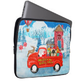 Pekingese Hund Weihnachtslieferung LKW Schnee Laptopschutzhülle (Vorne Rechts)