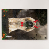 Pekingese Hund zu Halloween Puzzle (Horizontal)
