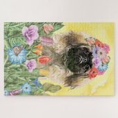 Pekingese Hunde Blume Puzzle (Horizontal)