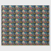 Pekingese Hunde Pumpkin Halloween Funny Geschenkpapier (Flach)