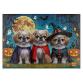 Pekingese Hunde Pumpkin Halloween Funny Schneidebrett (Vorderseite)