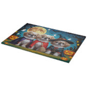 Pekingese Hunde Pumpkin Halloween Funny Schneidebrett (Ecke)