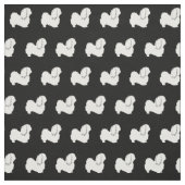 Pekingese Hunde Silhouette Haustier Stoff (Muster)