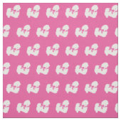 Pekingese Hunde Silhouette Pet Pink Stoff (Muster)