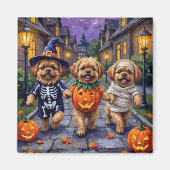 Pekingese Hunde Trick-oder-Treating Halloween-Kost Magnet (Vorne)