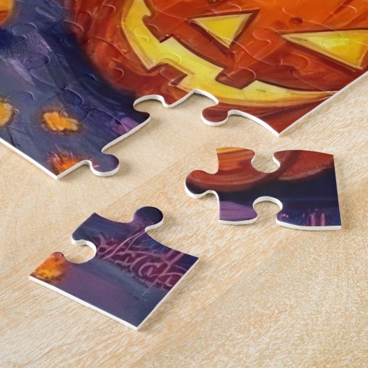 Pekingese Hunde Trick-oder-Treating Halloween-Kost Puzzle (Seite)