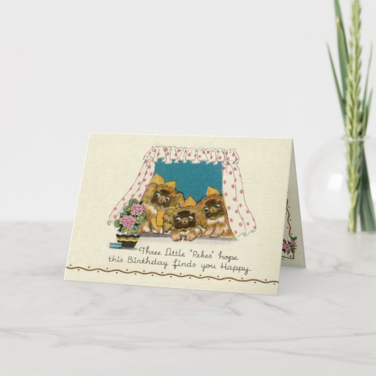 Pekingese Hundegeburtstags-Karte Karte (Vorderseite)