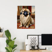 Pekingese - Hundekunst drucken Poster (Heimbüro)