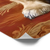 Pekingese - Hundekunst drucken Poster (Ecke)