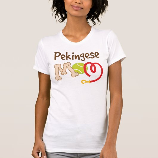 Pekingese Hundezucht-Mama-Geschenk T-Shirt (Vorderseite)