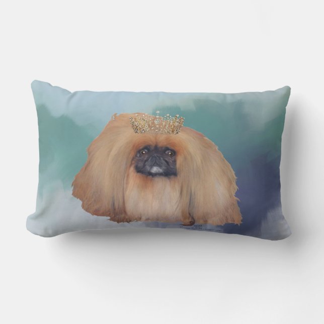 Pekingese Ice Princess Lendenkissen (Vorderseite)