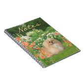Pekingese im Garten Notizblock (Rechte Seite)
