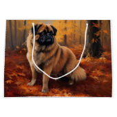 Pekingese im Herbst Leaves Fall Inspiriert Große Geschenktüte (Vorderseite)