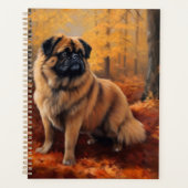 Pekingese im Herbst Leaves Fall Inspiriert Planer (Vorderseite)
