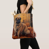 Pekingese im Herbst Leaves Fall Inspiriert Tasche (Von Nahem)