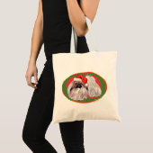 Pekingese im Winter Tragetasche (Vorderseite (Produkt))