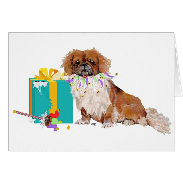 Pekingese in einer Party-Stimmung (Vorderseite (Horizontal))