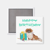 Pekingese in einer Party-Stimmung Magnet (Vorderseite/Rückseite)