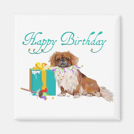 Pekingese in einer Party-Stimmung Magnet (Vorne)