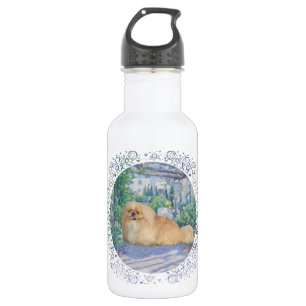 Pekingese in Lavendel Trinkflasche