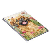Pekingese Journal – Watercolor Cover Notizblock (Rechte Seite)