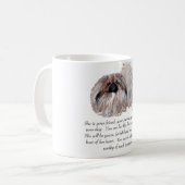 Pekingese Keepake — FEMALE Kaffeetasse (Vorderseite Links)