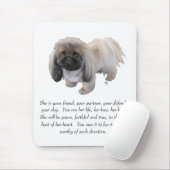 Pekingese Keepake — FEMALE Mousepad (Mit Mouse)