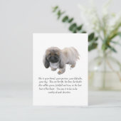 Pekingese Keepake — FEMALE Postkarte (Stehend Vorderseite)