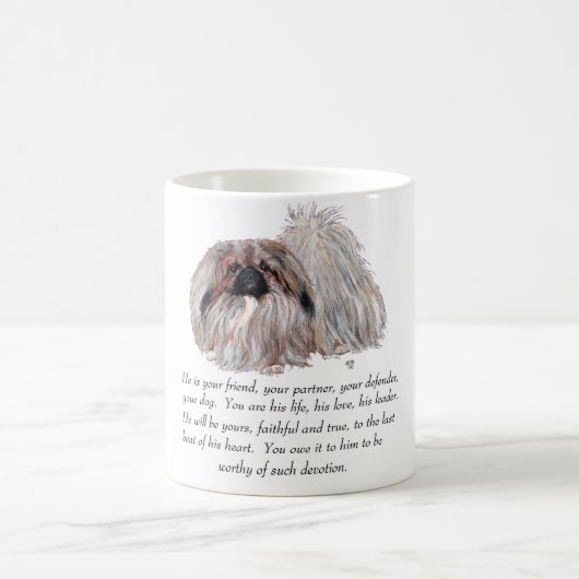 Pekingese Keepake — MALE Kaffeetasse (Mittel)