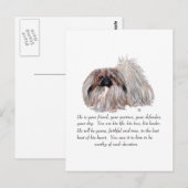 Pekingese Keepake — MALE Postkarte (Vorne/Hinten)