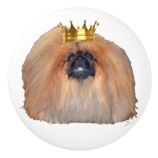 Pekingese King Keramikknauf (Vorderseite)