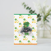 Pekingese Kleeblatt St. Patricks Day Feiertagspostkarte (Stehend Vorderseite)