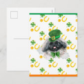 Pekingese Kleeblatt St. Patricks Day Feiertagspostkarte (Vorne/Hinten)