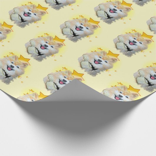 Pekingese Kleiner Hund ist ein Star Geschenkpapier (Ecke)