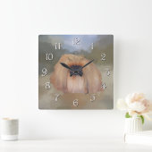 Pekingese königlich quadratische wanduhr (Zuhause)