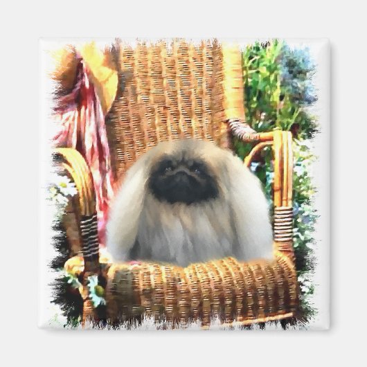 Pekingese Kunstgeschenke Magnet (Vorne)