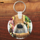 Pekingese Kunstgeschenke Schlüsselanhänger (Vorderseite)