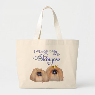 Pekingese Liebe Jumbo Stoffbeutel