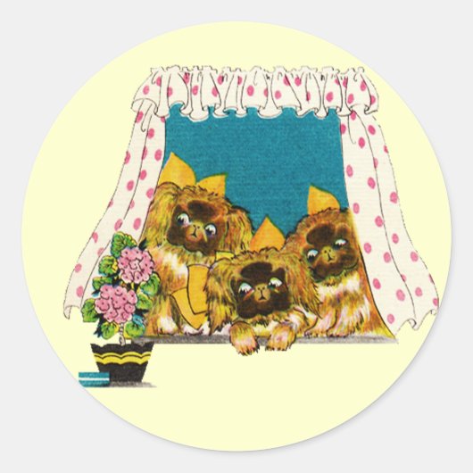 Pekingese Liebe Stickers (Vorderseite)